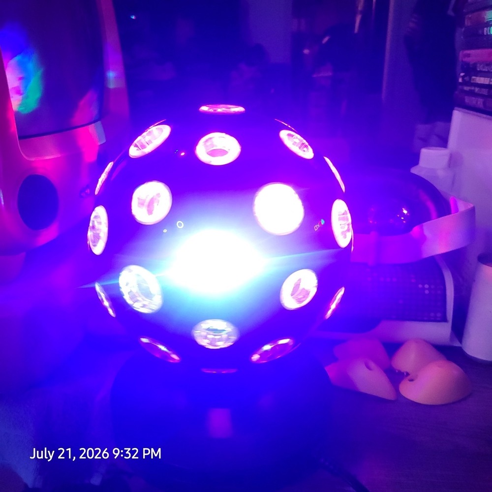 Spencer's Rotating Light Party Disco 8" Ball MultiColor Dots Revolving 2020